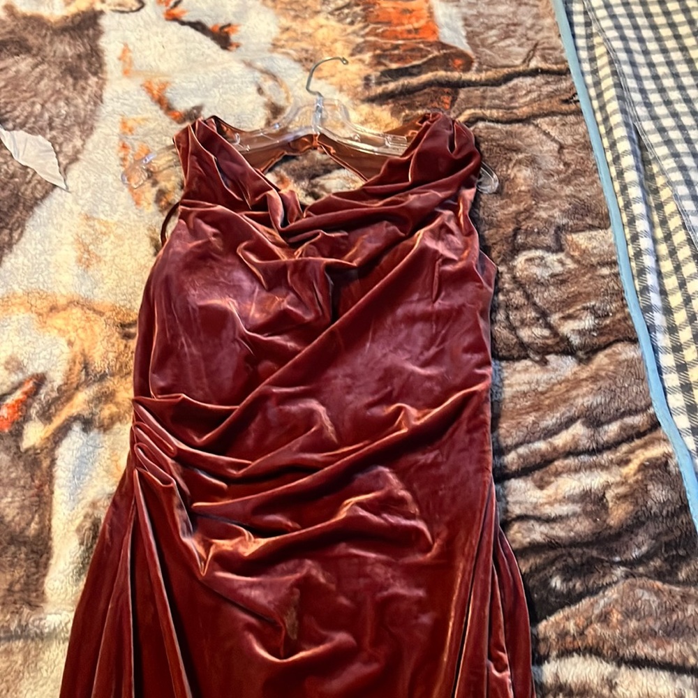 Size 8 pink velvet Revelry dress